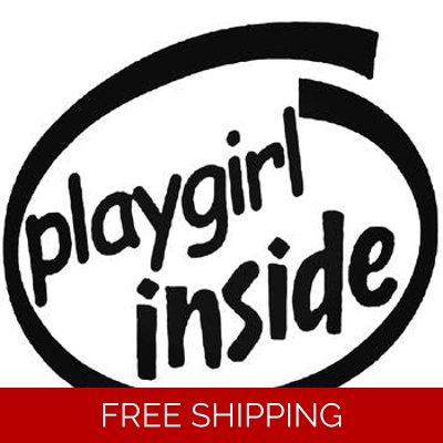Playgirl inside Playboy Bunny Die Cut Vinyl Decal Sticker Playgirl inside Playboy Bunny Die Cut Vinyl Decal Sticker